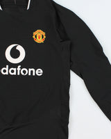 2003-04 Nike Manchester United FC Ronaldo #7 Long Sleeve Away Football Shirt - M