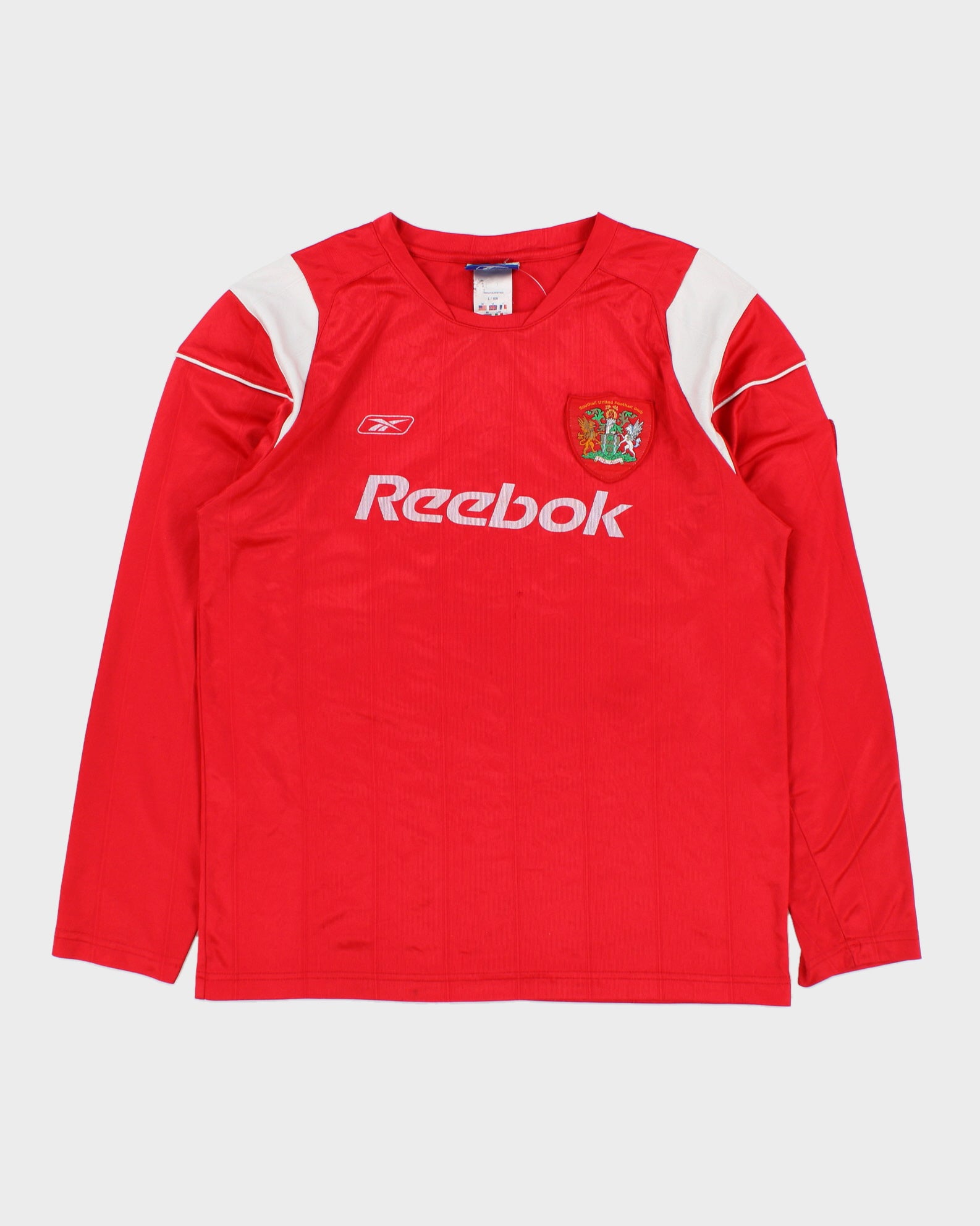 Vintage 2003-04 Reebok Southall United FC CCFLA Long Sleeve Home Football Shirt - M