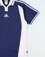 Vintage 2000 Adidas Embroidered Climalite Short Sleeve Collared Football Shirt - L
