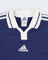 Vintage 2000 Adidas Embroidered Climalite Short Sleeve Collared Football Shirt - L