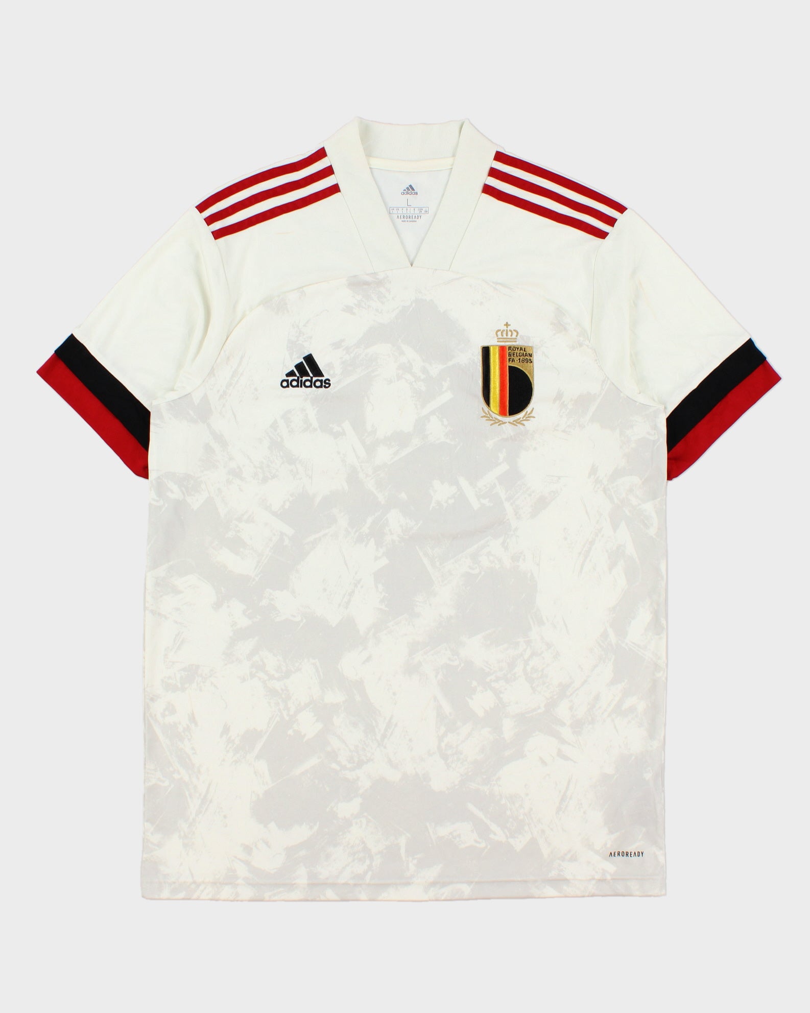 2020-22 Adidas Belgium AeroReady Short Sleeve Away Football Shirt - L