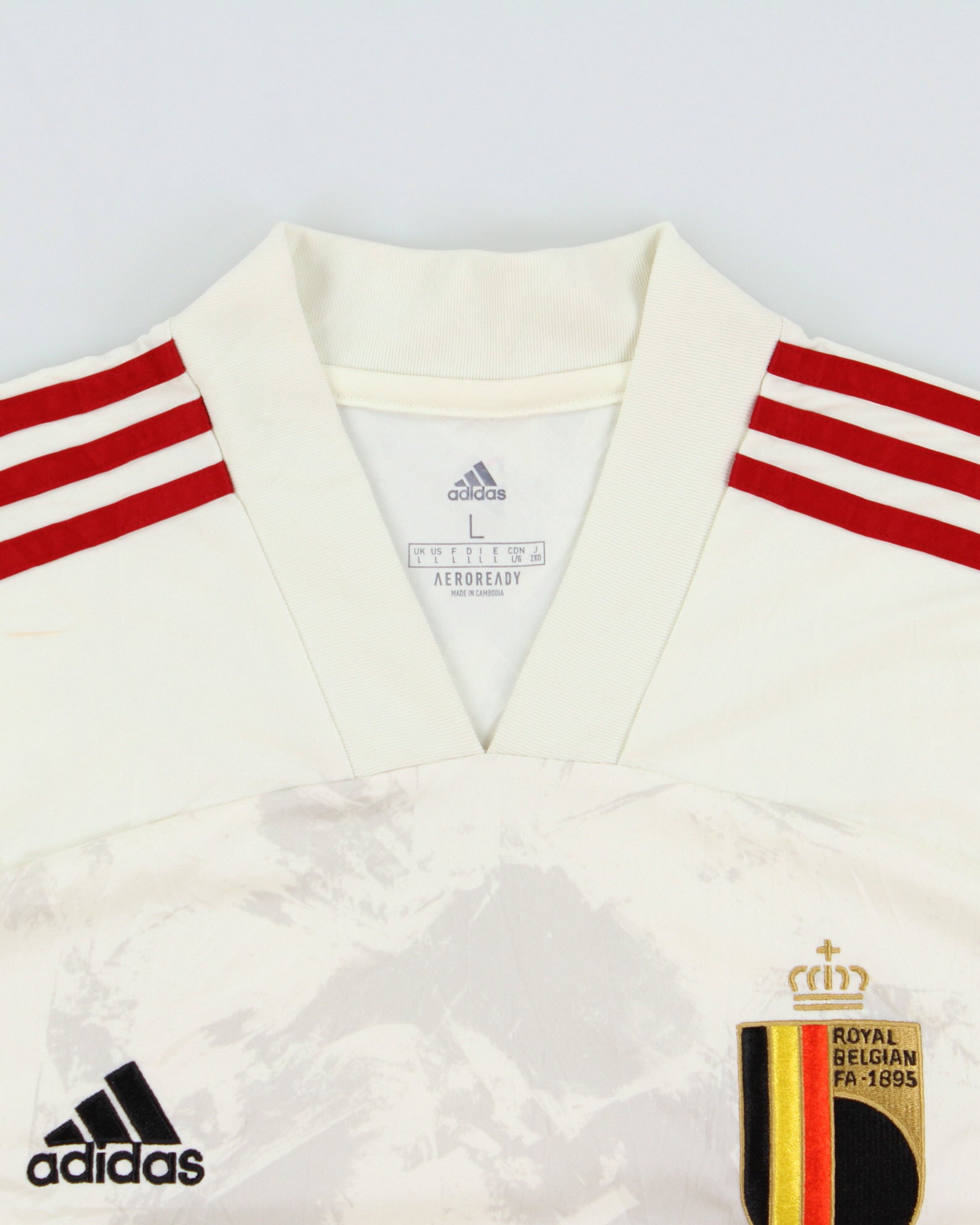 2020-22 Adidas Belgium AeroReady Short Sleeve Away Football Shirt - L