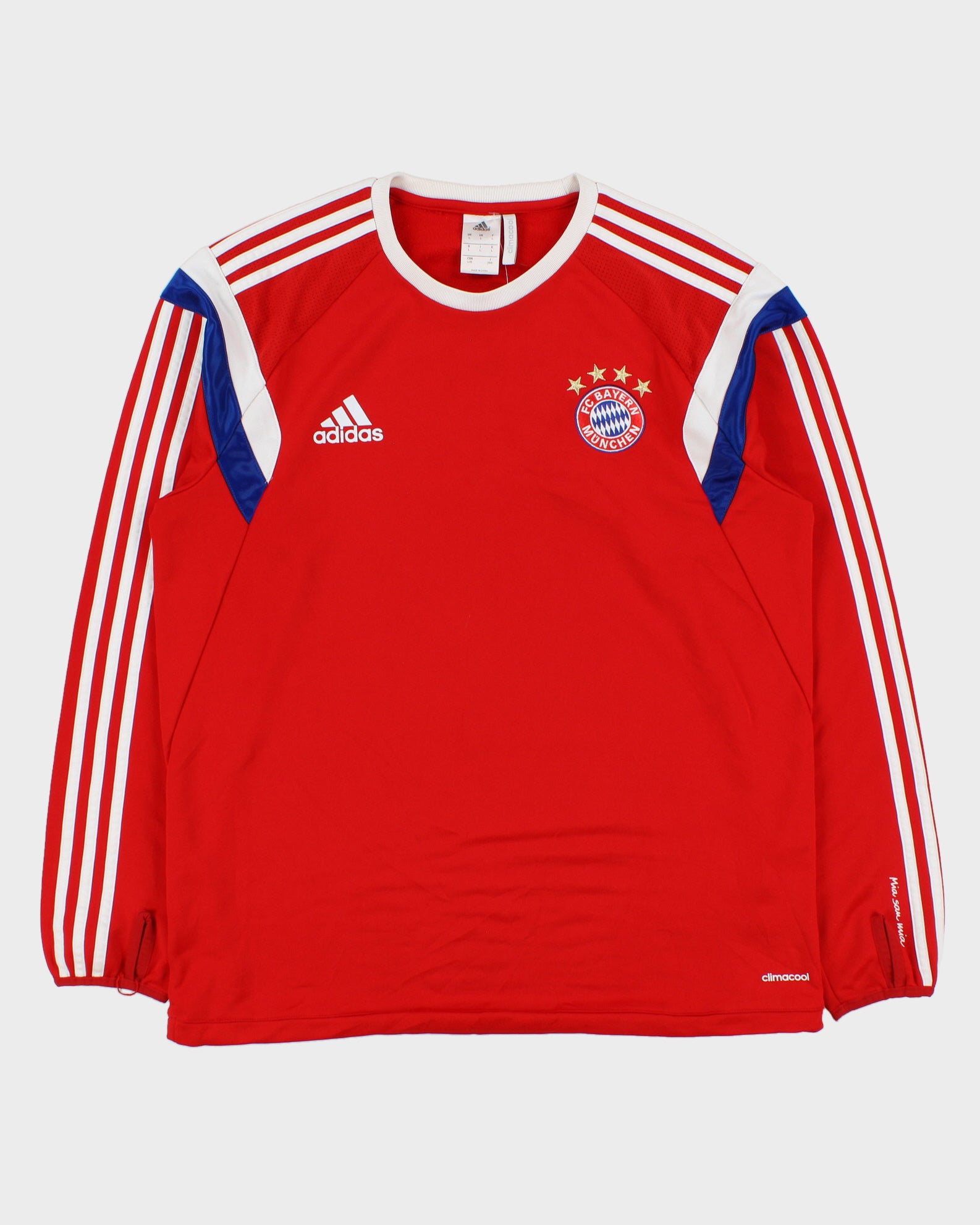 2014-15 Adidas Bayern Munich FC Climacool Fleece Lined Long Sleeve Football Training Sweatshirt - L