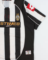 Vintage 2002-03 Lotto Juventus FC Short Sleeve Home Football Shirt - XXL