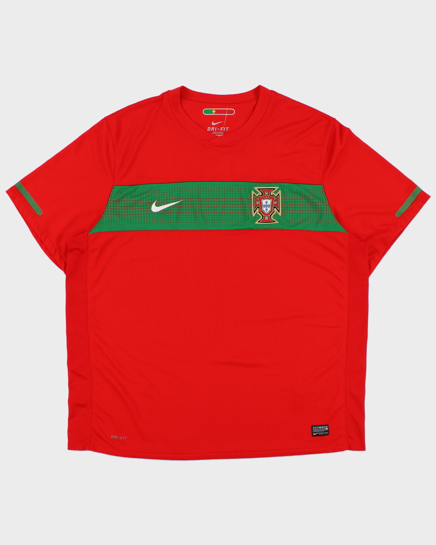 2010-11 Nike Portugal Fifa World Cup Dri-Fit Short Sleeve Home Football Shirt - XXL