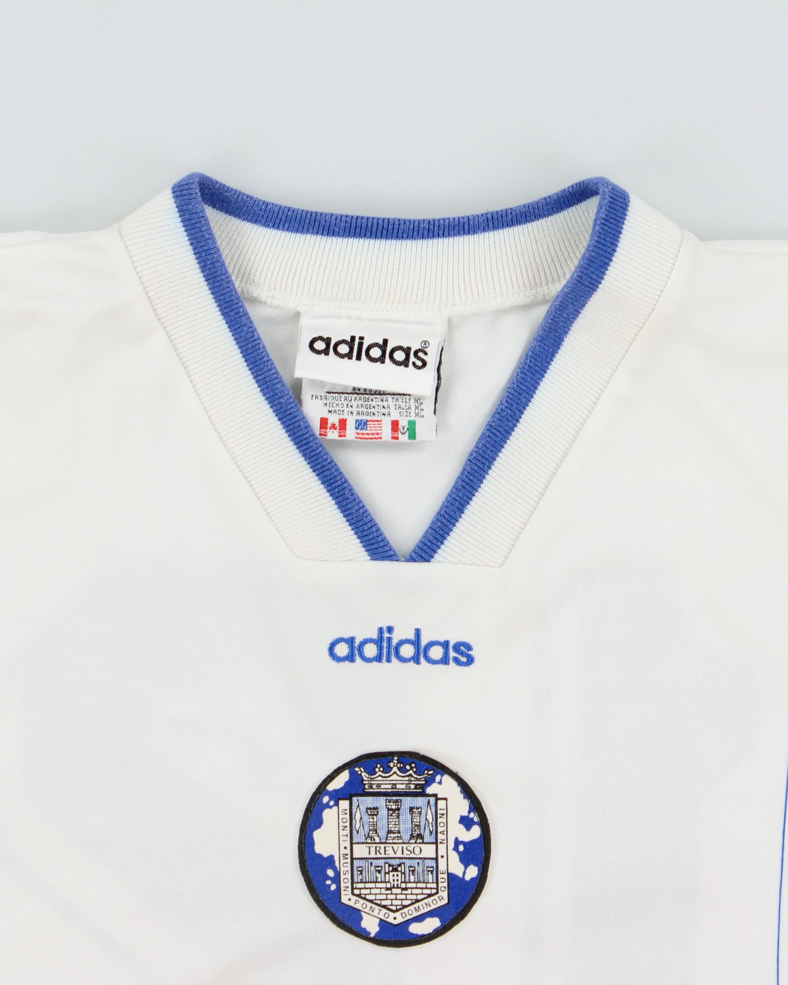 Vintage 1993-94 Adidas Treviso FC Short Sleeve Football Shirt - XL