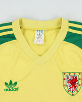 Vintage 1980-82 Adidas Originals Wales Retro Short Sleeve Away Football Shirt - L