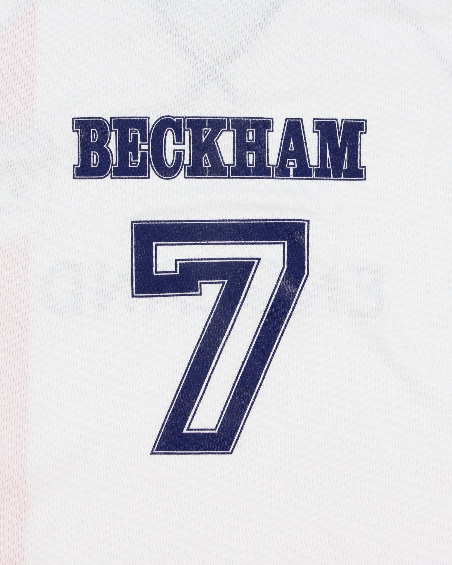 Vintage Y2K 2001-03 England Beckham #7 Unofficial Short Sleeve Home Football Shirt - M