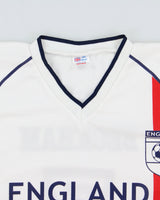Vintage Y2K 2001-03 England Beckham #7 Unofficial Short Sleeve Home Football Shirt - M