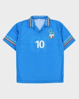 Vintage 1998 Italy Del Piero #10 FIFA World Cup Unofficial Short Sleeve Home Football Shirt - S