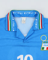 Vintage 1998 Italy Del Piero #10 FIFA World Cup Unofficial Short Sleeve Home Football Shirt - S