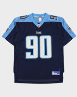 Vintage 2002-04 Reebok Tennessee Titans Kearse #90 NFL Equipment Home Jersey - L