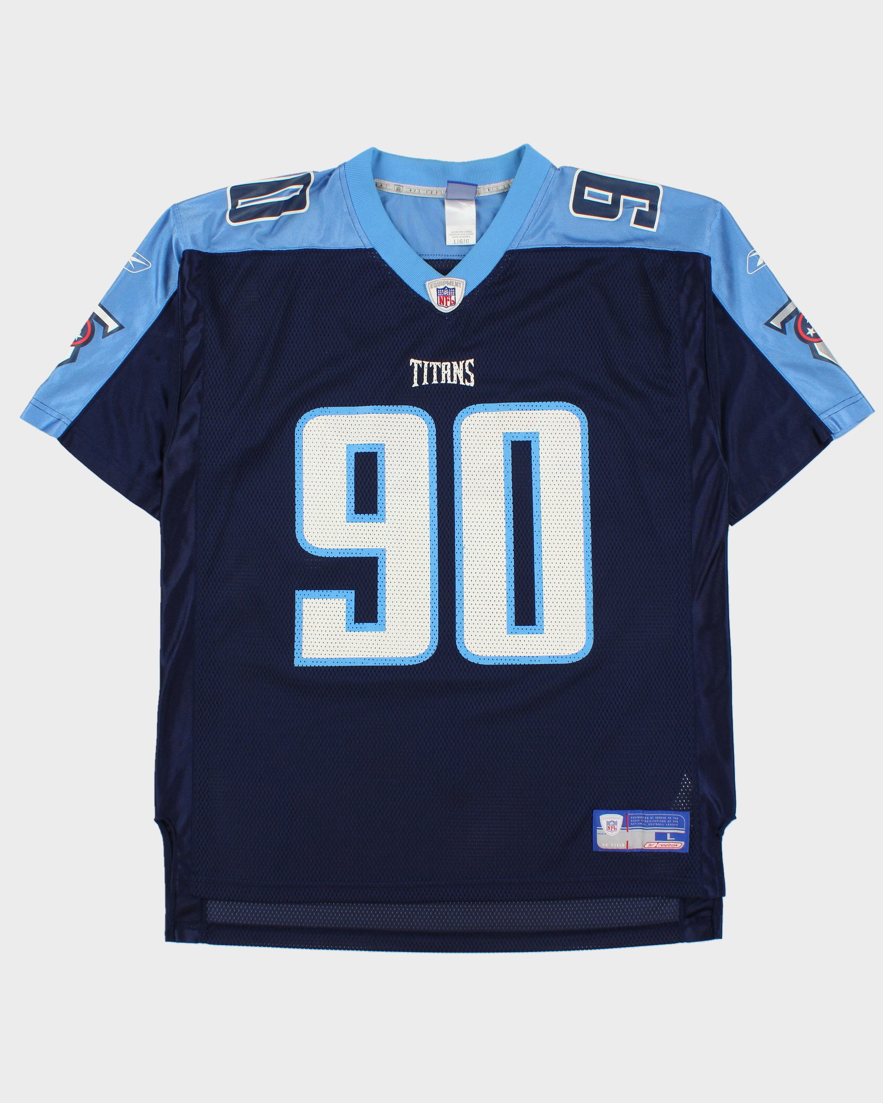 Vintage 2002-04 Reebok Tennessee Titans Kearse #90 NFL Equipment Home Jersey - L