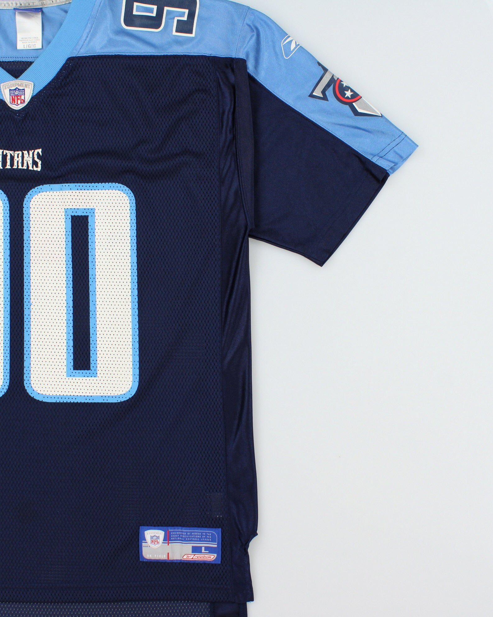 Vintage 2002-04 Reebok Tennessee Titans Kearse #90 NFL Equipment Home Jersey - L