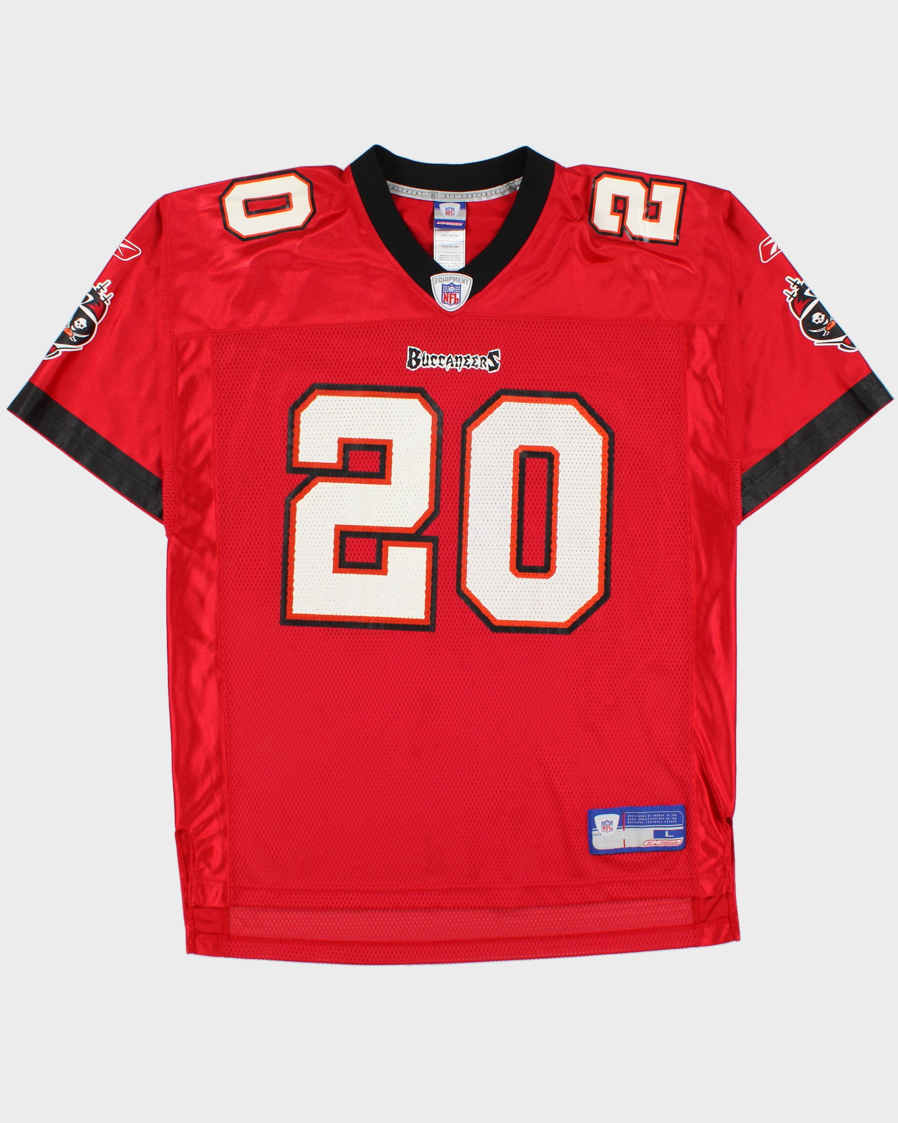Vintage 2002-04 Reebok Tampa Bay Buccaneers Ronde Barber #20 NFL Equipment Home Jersey - L