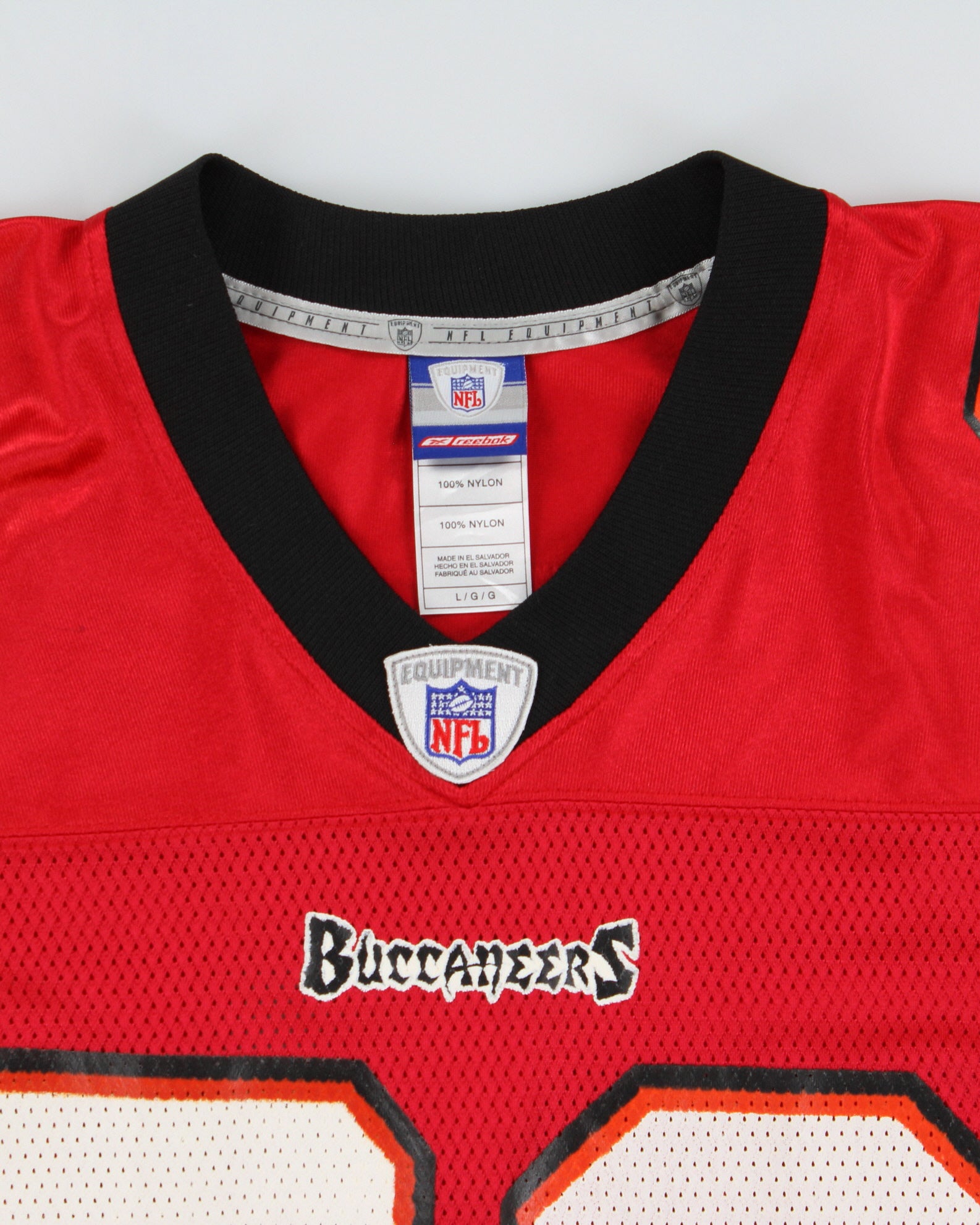 Vintage 2002-04 Reebok Tampa Bay Buccaneers Ronde Barber #20 NFL Equipment Home Jersey - L