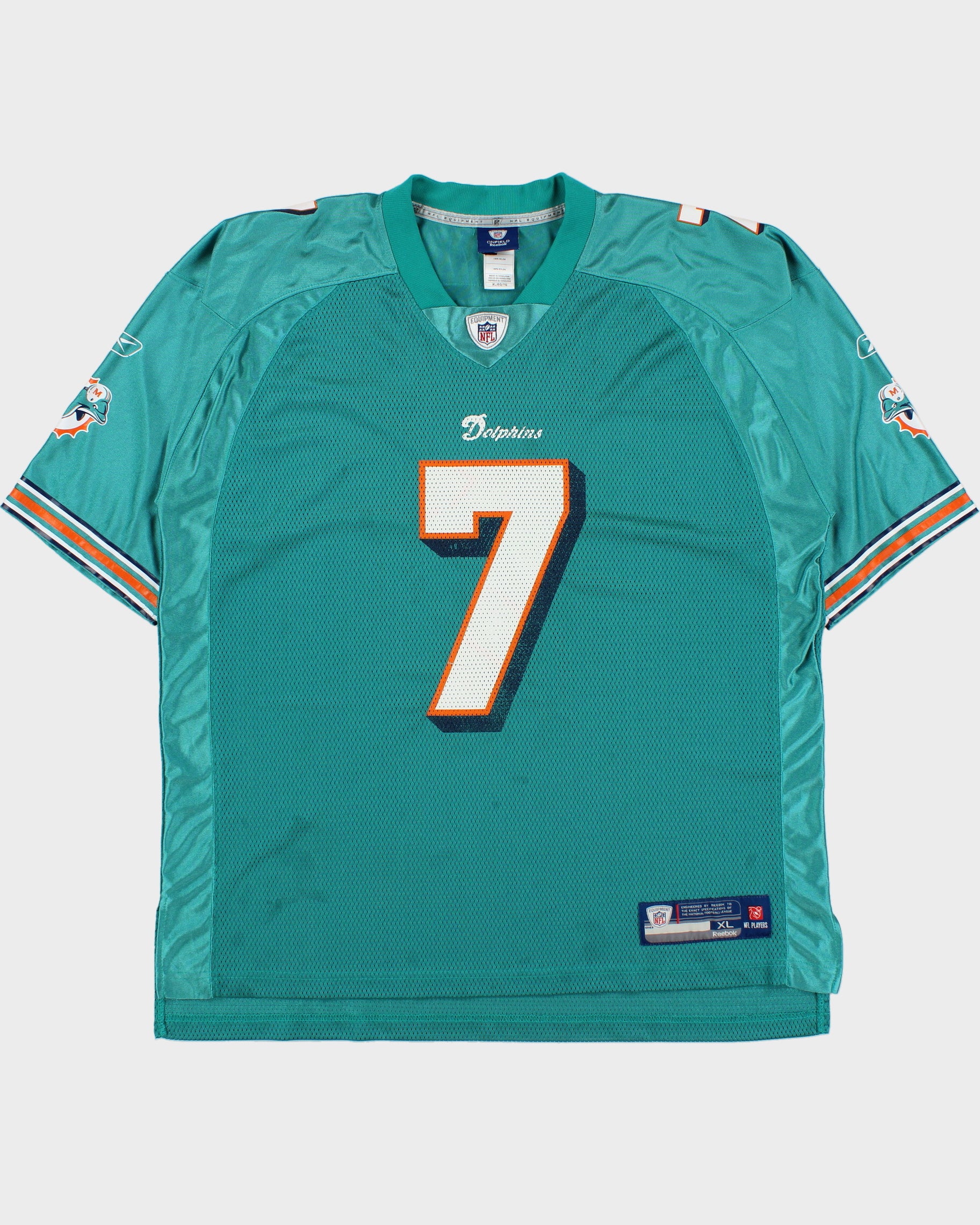 Vintage 2010-11 Reebok Miami Dolphins Chad Henne #7 NFL Players Equipment Home Jersey - XL