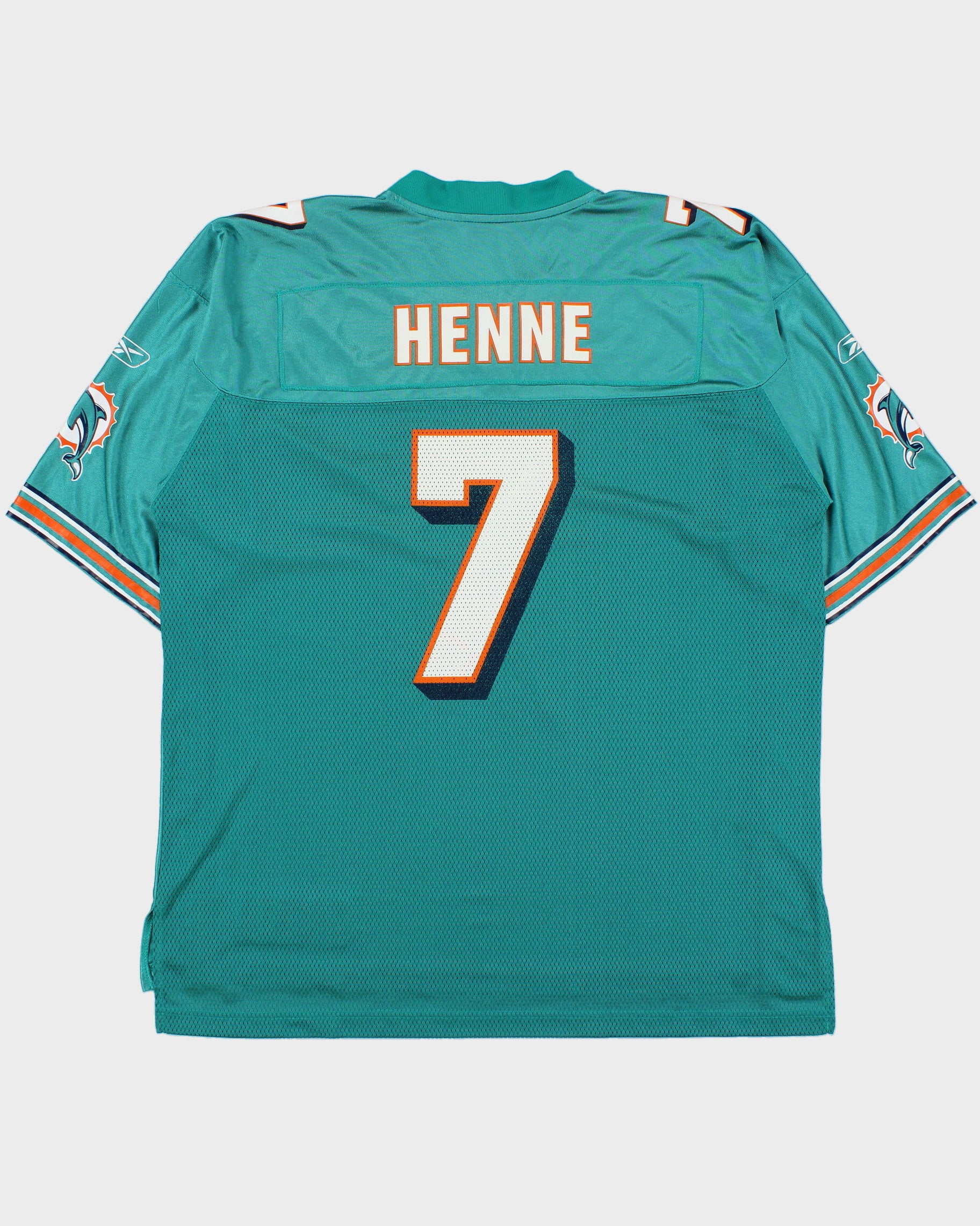 Vintage 2010-11 Reebok Miami Dolphins Chad Henne #7 NFL Players Equipment Home Jersey - XL