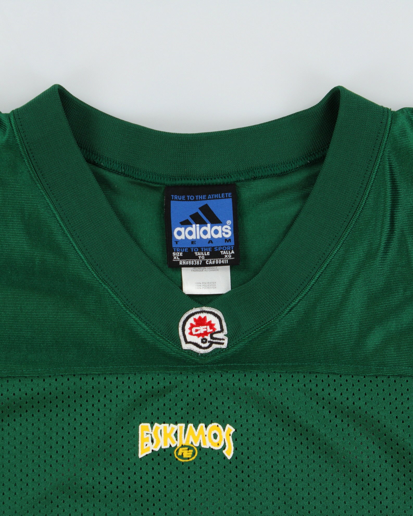 Vintage 1998-00 Adidas Team Edmonton Eskimos CFL Home Jersey - XL