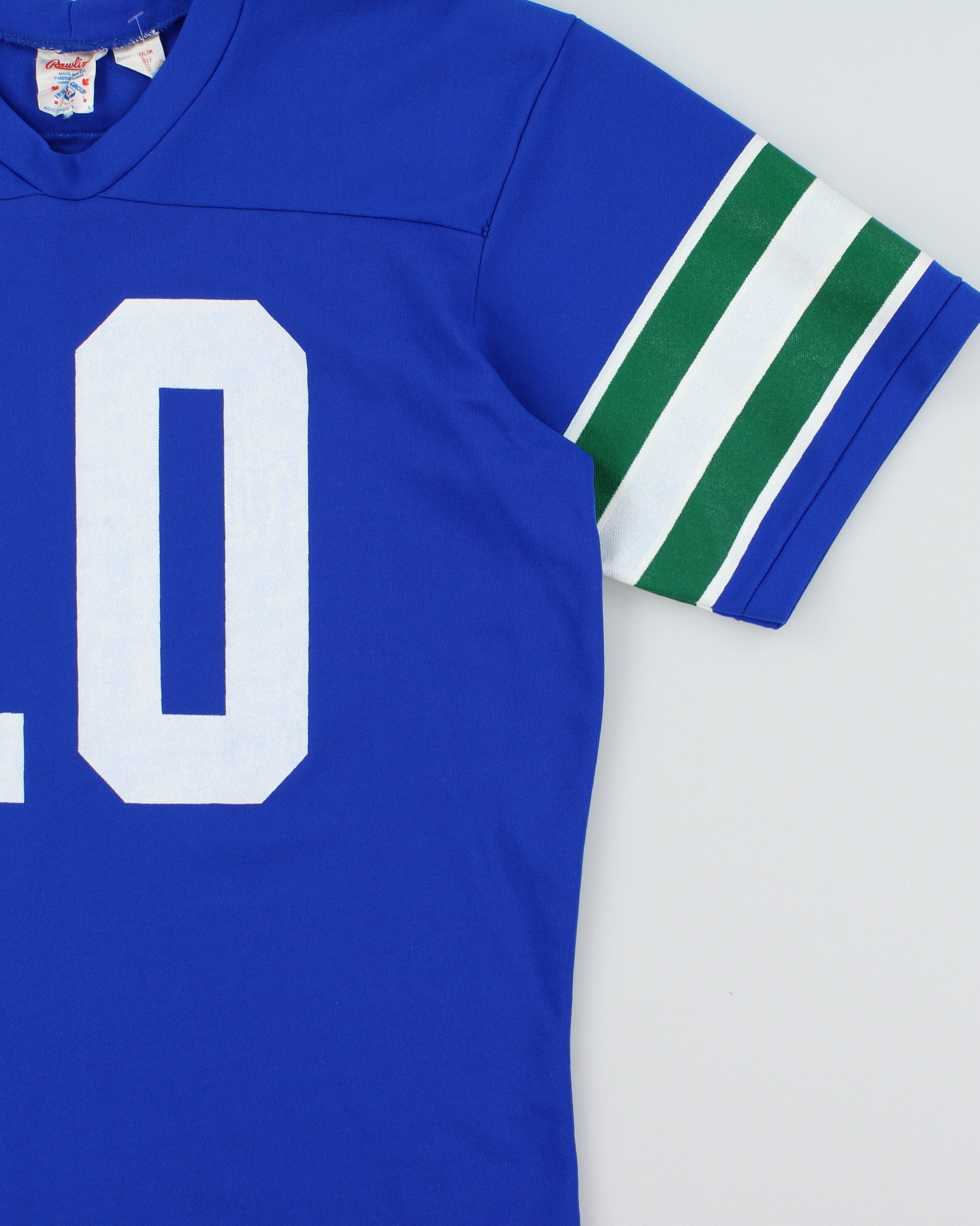 Vintage 1978-80 Seattle Seahawks Jim Zorn #10 Rawlings Paint Press Made In USA NFL Home Jersey - L