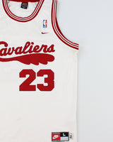 Vintage 2004-05 Nike Team Cleveland Cavaliers Lebron James #23 NBA Stitched Length +2 Home Jersey - L