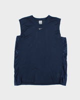 Vintage Y2K 00s Nike Centre Swoosh Satin Mesh Basketball Jersey - L