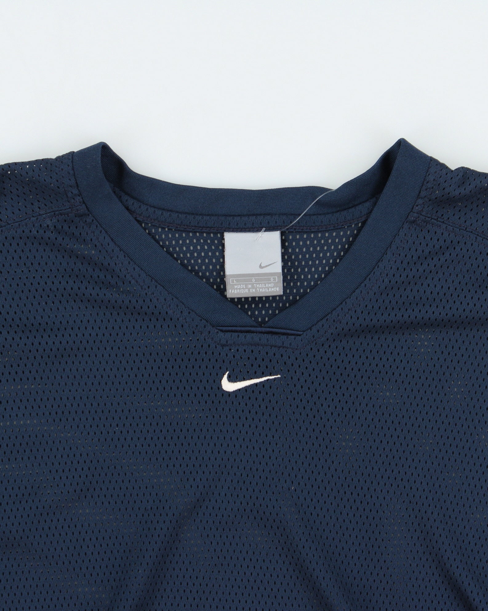 Vintage Y2K 00s Nike Centre Swoosh Satin Mesh Basketball Jersey - L