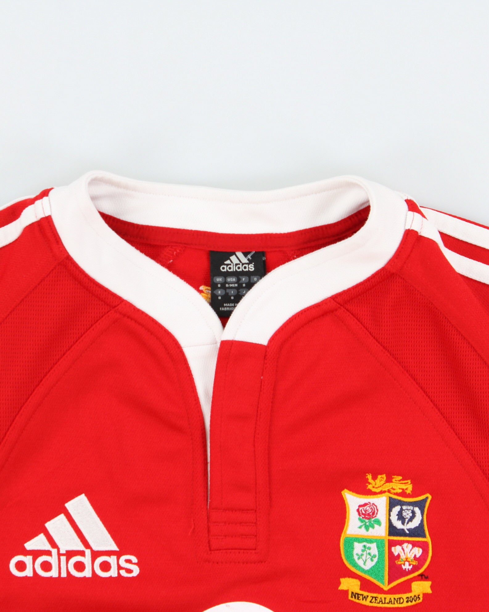 Vintage 2005 Adidas British &amp; Irish Lions Rugby Union Climacool Short Sleeve Rugby Shirt - S
