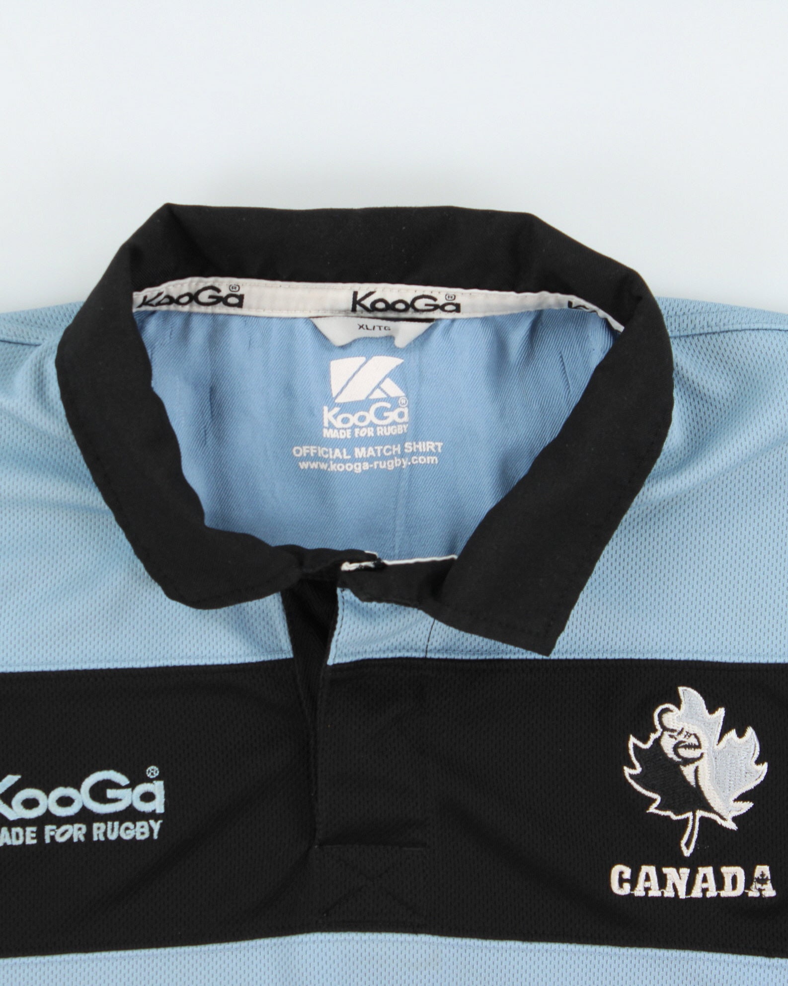Vintage 2006 Kooga Canada Official Match Short Sleeve Away Rugby Shirt - XL