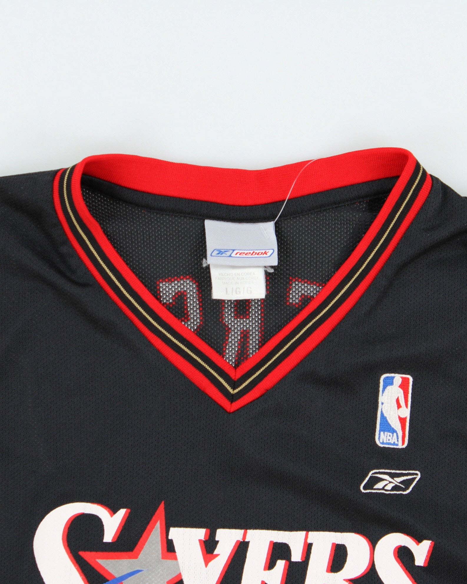 Vintage 2002-04 Reebok Philadelphia 76ers Allen Iverson NBA Away Basketball Jersey - L