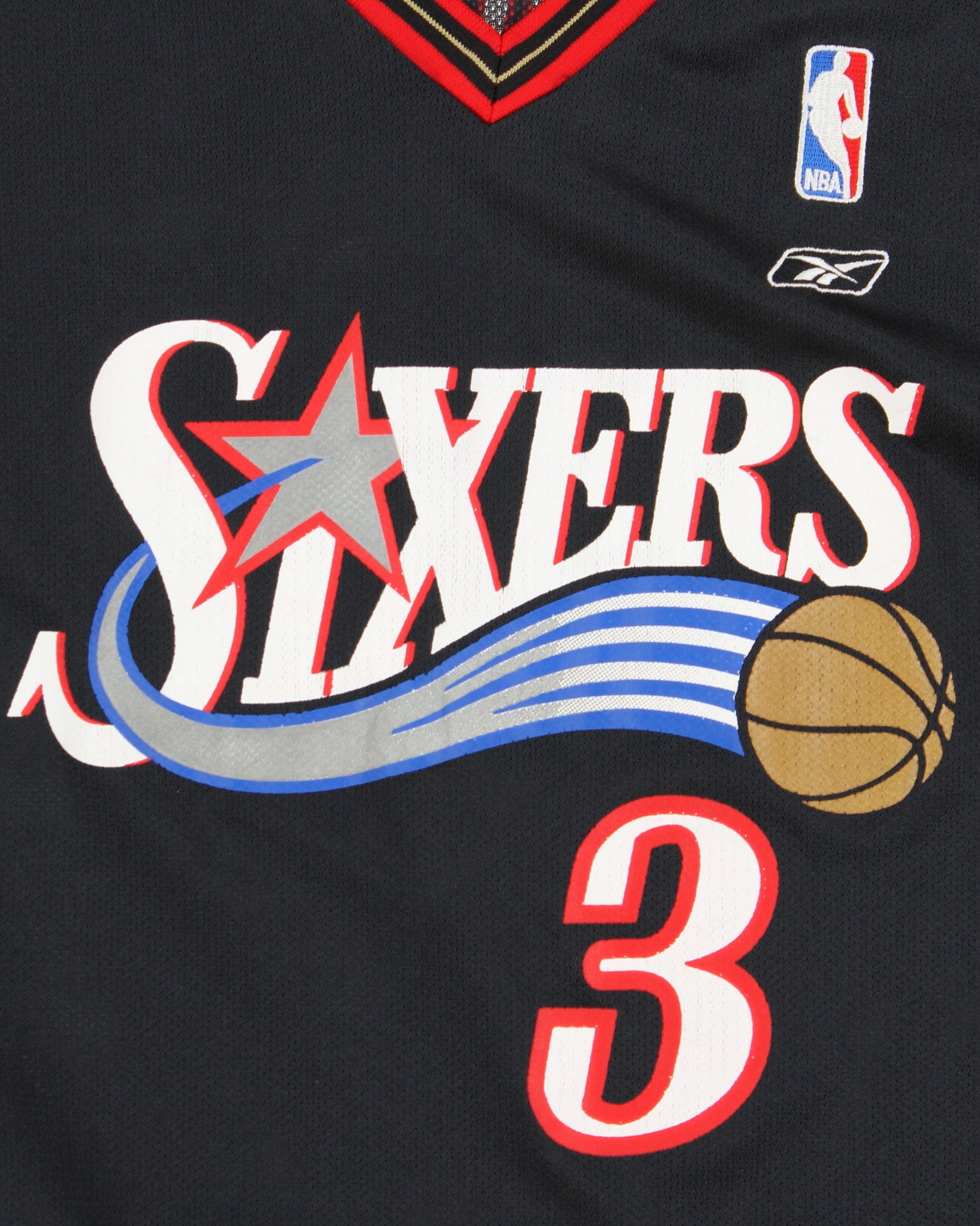 Vintage 2002-04 Reebok Philadelphia 76ers Allen Iverson NBA Away Basketball Jersey - L