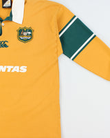 Vintage 2004-05 Canterbury Wallabies Rugby Union Australia Long Sleeve Home Rugby Shirt - XL