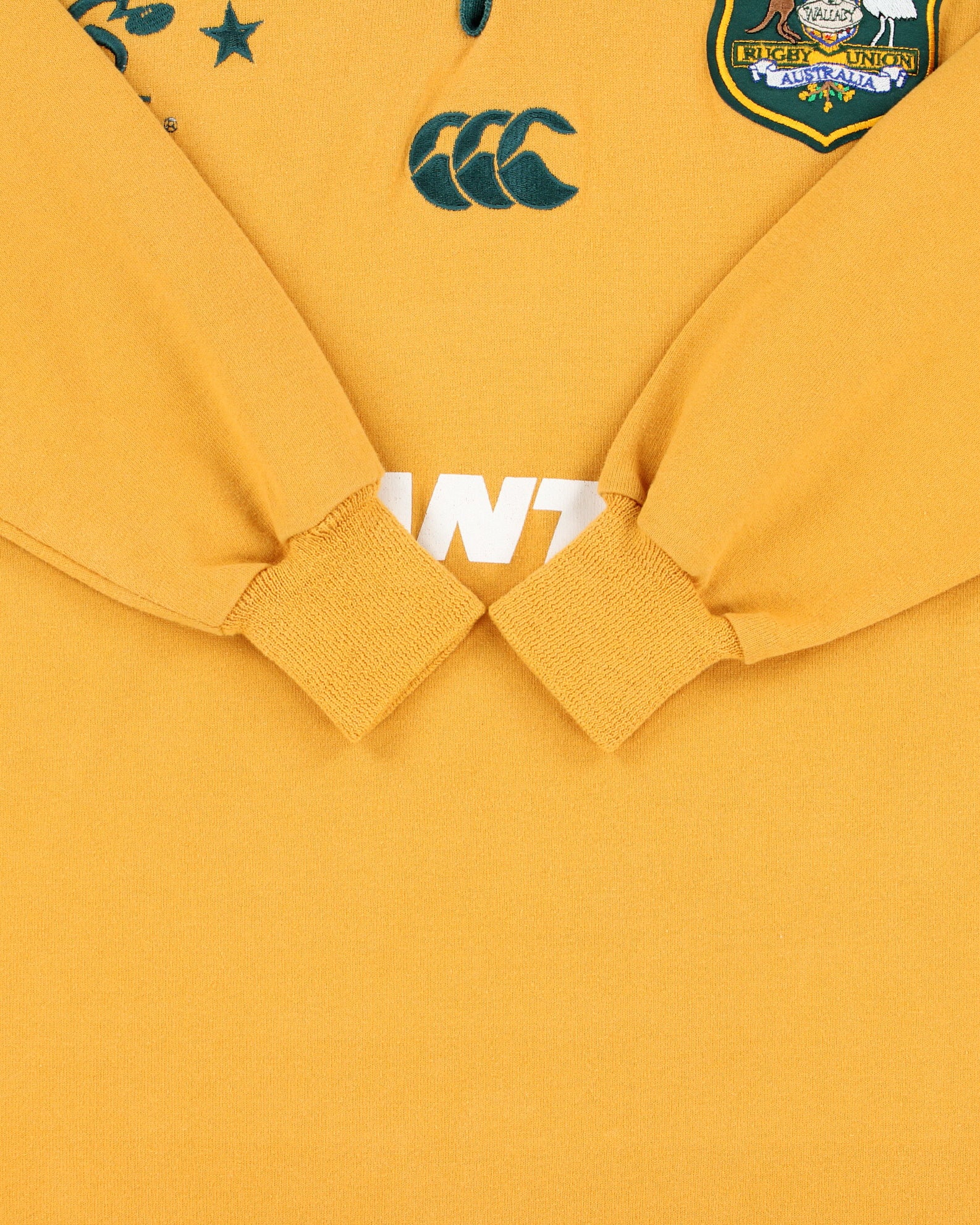 Vintage 2004-05 Canterbury Wallabies Rugby Union Australia Long Sleeve Home Rugby Shirt - XL
