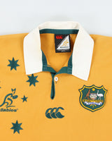 Vintage 2004-05 Canterbury Wallabies Rugby Union Australia Long Sleeve Home Rugby Shirt - XL