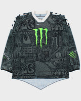 Vintage Y2K 00s Monster Energy MX Long Sleeve Motocross Jersey - L