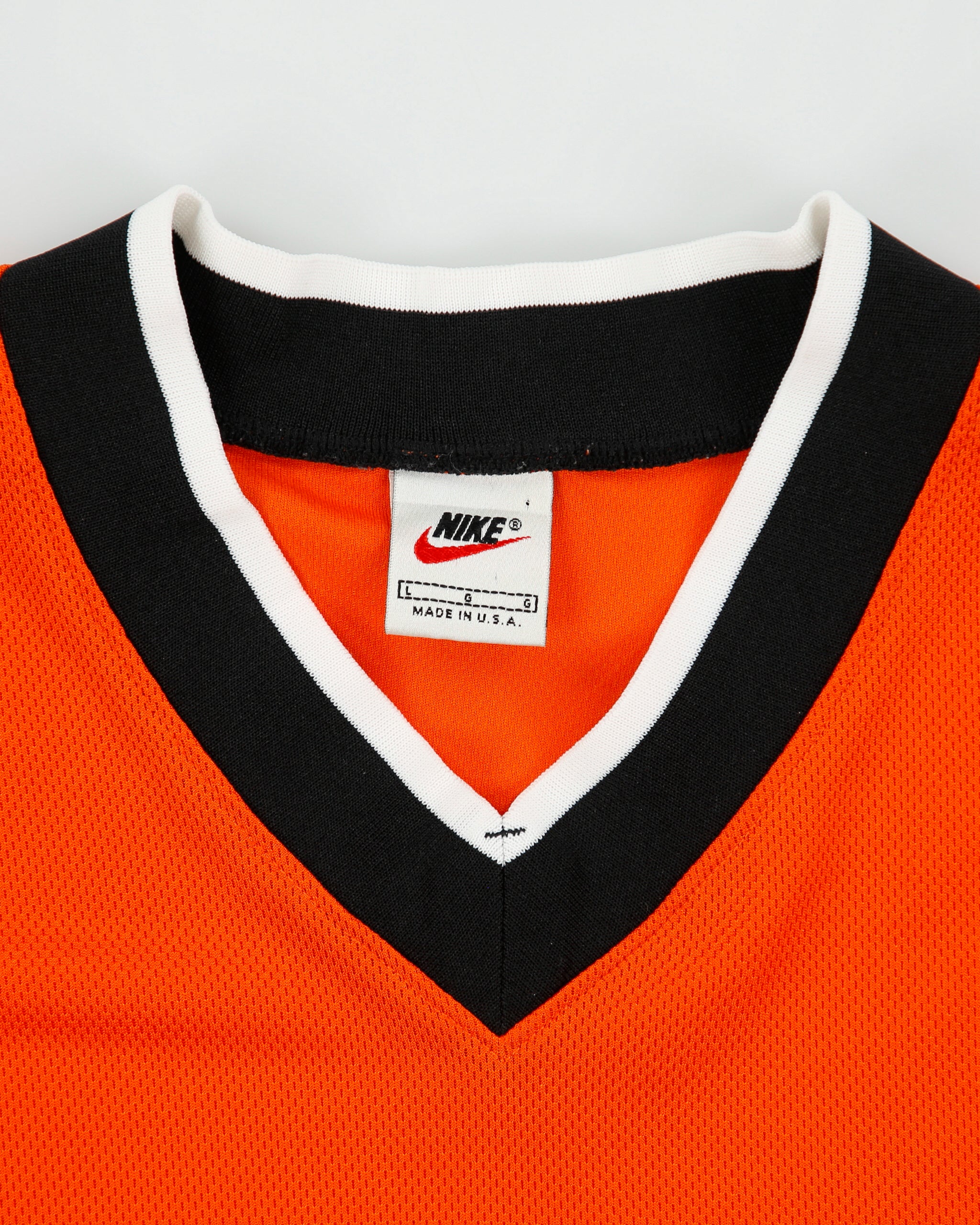 Vintage 1997 Nike Heavyweight Big Swoosh Made In USA Short Sleeve Football Shirt - L