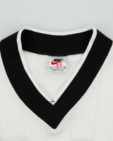 Vintage 1998 Nike British Columbia Soccer Assoc. Check Knit Made In USA Short Sleeve Football Shirt - L
