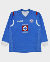 Vintage 2006-08 Deportivo Cruz Azul FC Mexico Liga MX Long Sleeve Supporters Home Football Shirt - XL