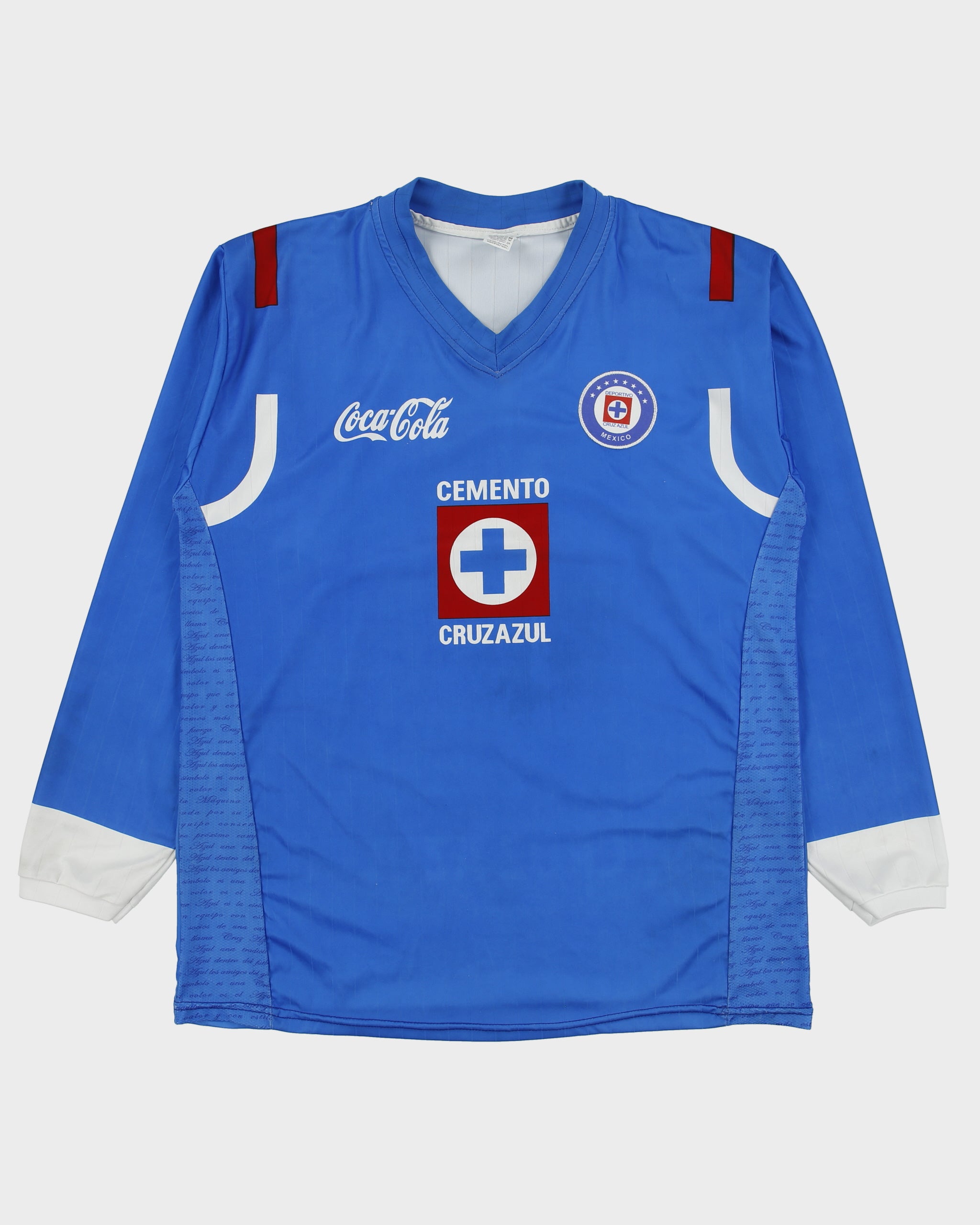 Vintage 2006-08 Deportivo Cruz Azul FC Mexico Liga MX Long Sleeve Supporters Home Football Shirt - XL
