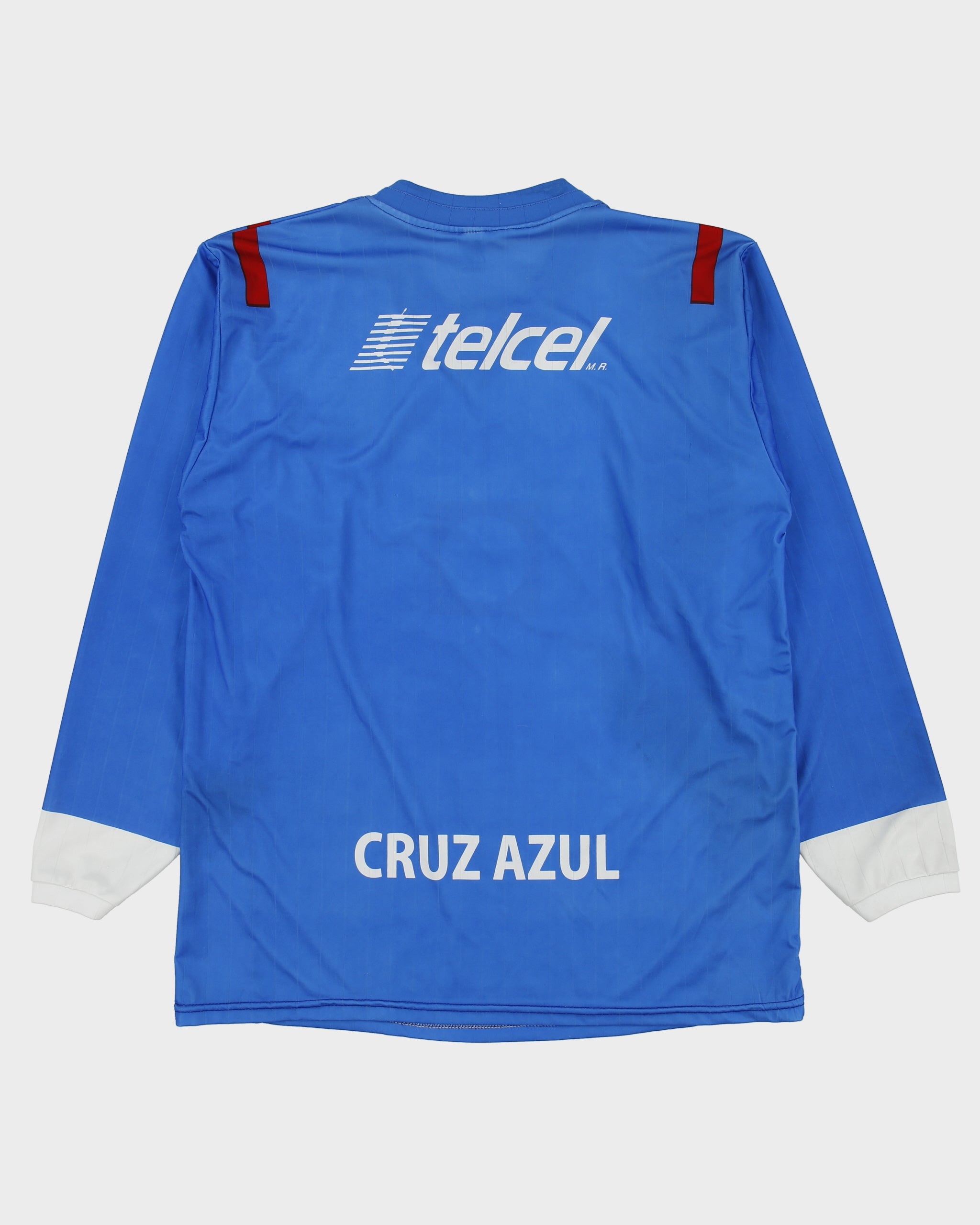 Vintage 2006-08 Deportivo Cruz Azul FC Mexico Liga MX Long Sleeve Supporters Home Football Shirt - XL