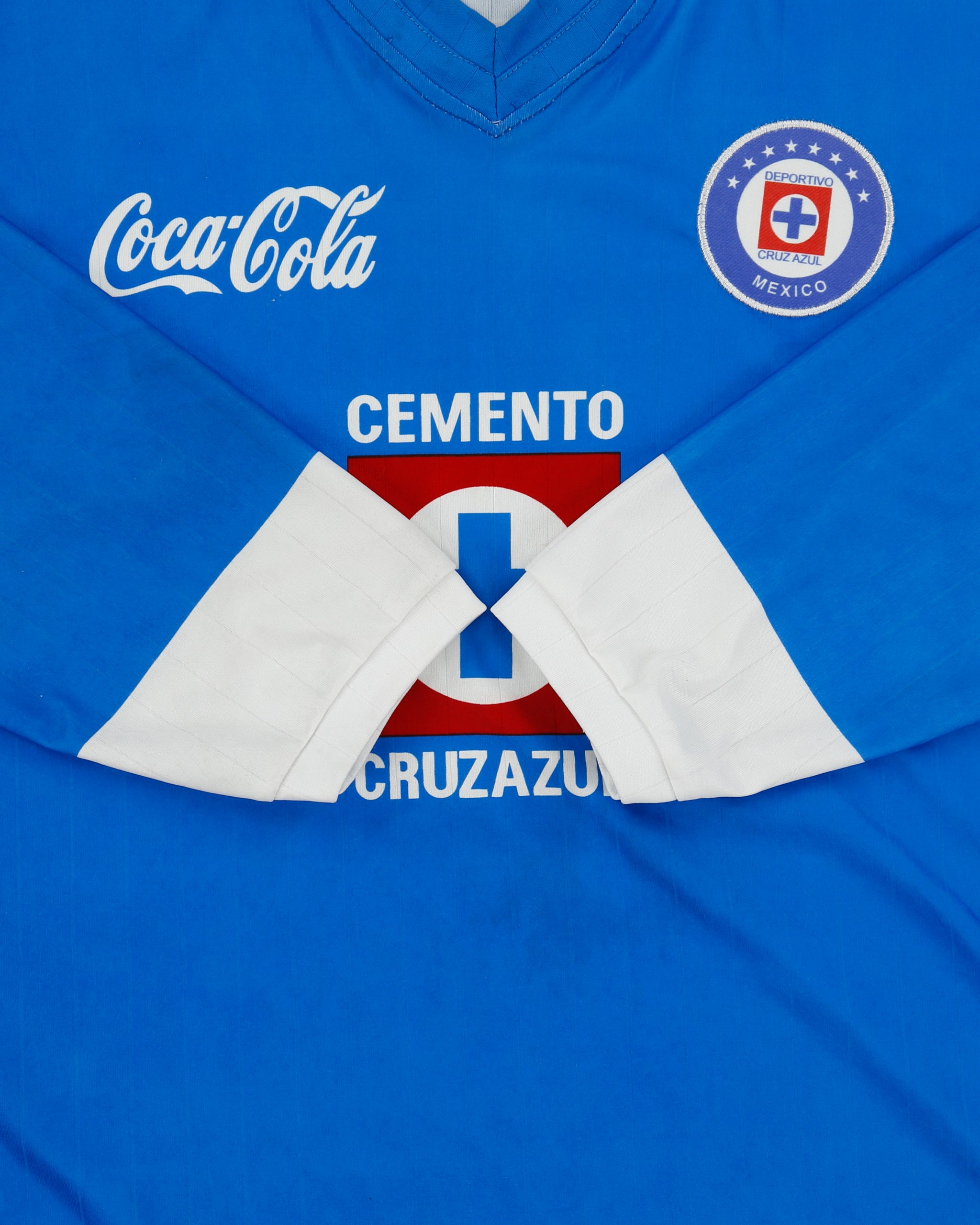 Vintage 2006-08 Deportivo Cruz Azul FC Mexico Liga MX Long Sleeve Supporters Home Football Shirt - XL