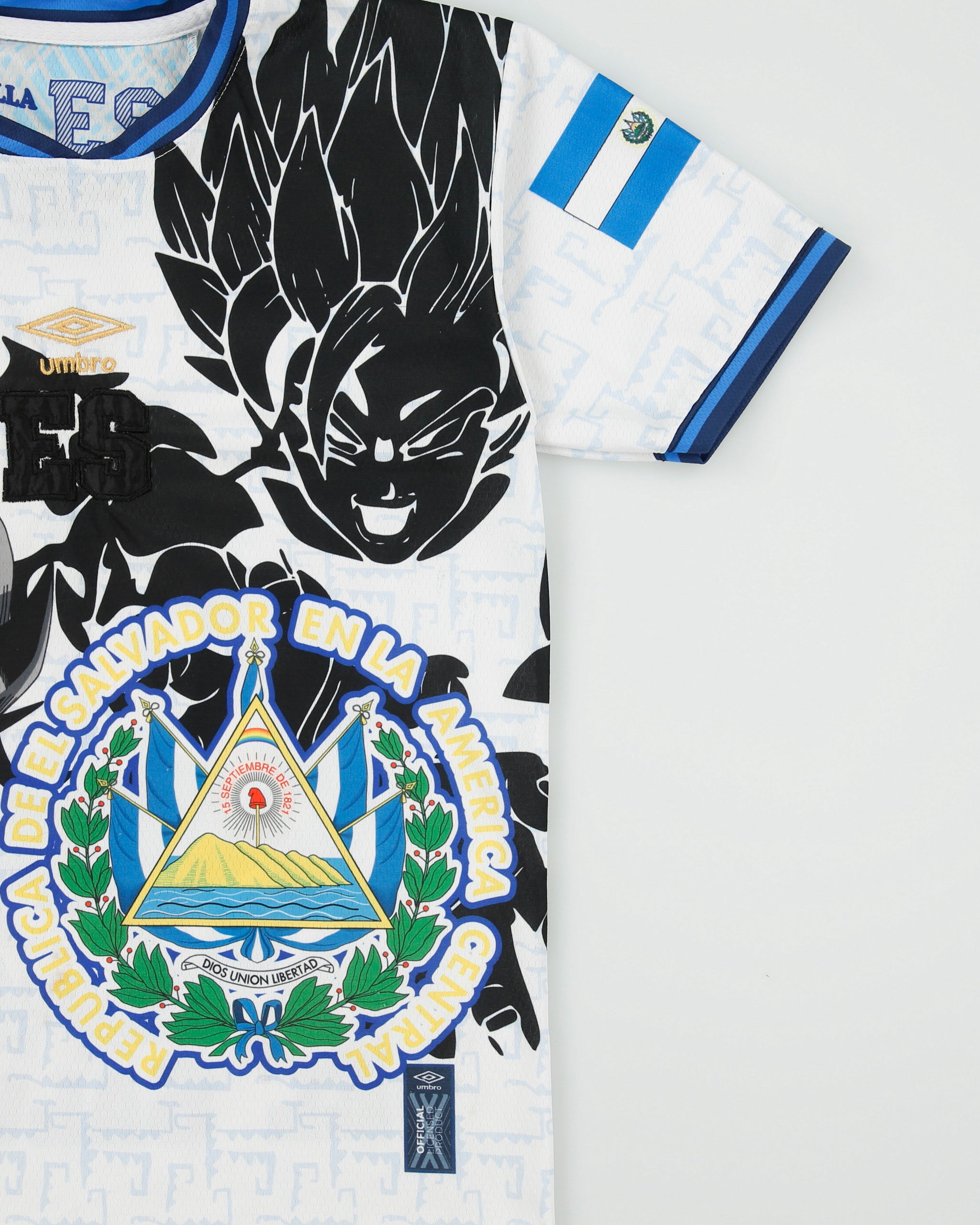 Vintage El Salvador National Football Dragon Ball Z Goku Supporters Home Football Shirt - S