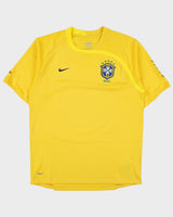 Vintage 2008-09 Nike Brazil National Football Fit Dry Home Shirt - M
