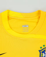 Vintage 2008-09 Nike Brazil National Football Fit Dry Home Shirt - M
