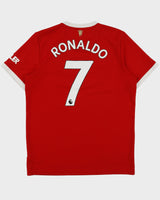 2021-22 Adidas Manchester United FC Ronaldo #7 Home Football Shirt - L