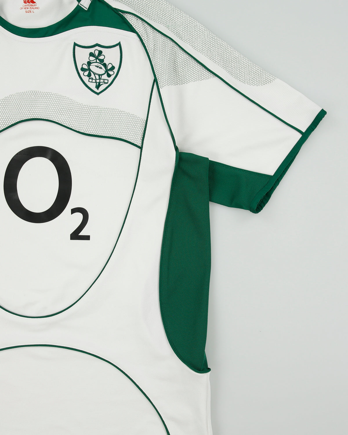 Vintage 2007-08 Canterbury Ireland Rugby Union Short Sleeve Away Shirt - L