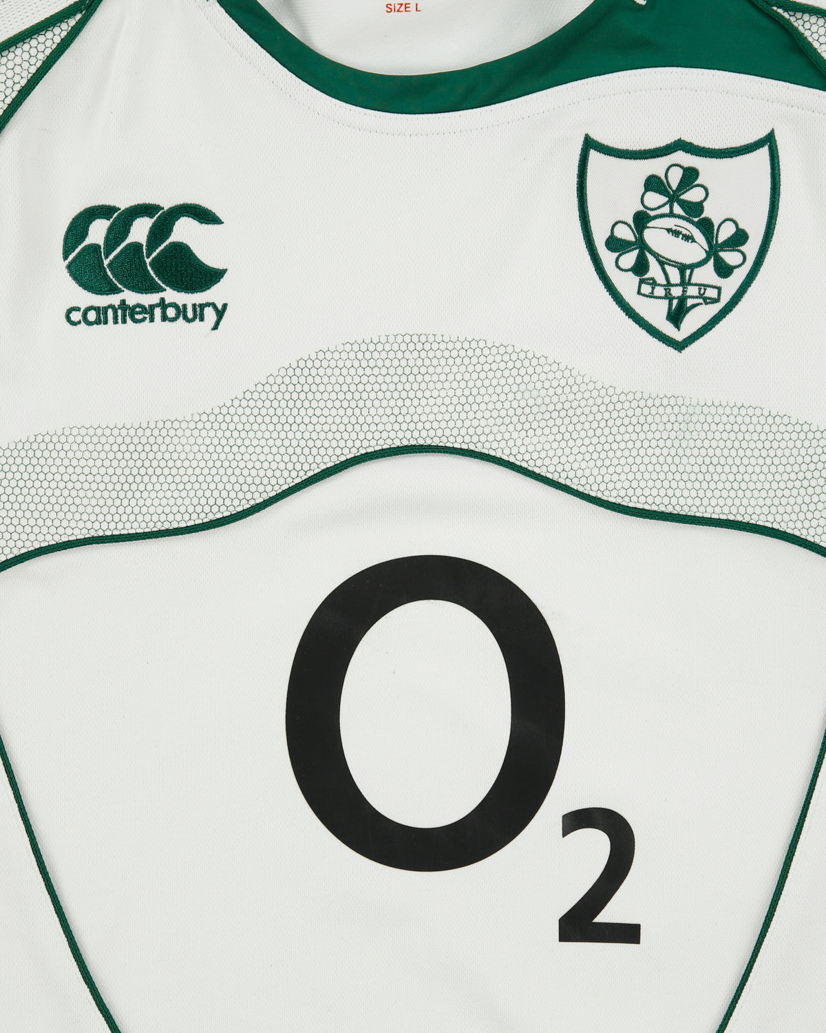 Vintage 2007-08 Canterbury Ireland Rugby Union Short Sleeve Away Shirt - L