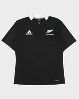 Vintage 2011-12 Adidas New Zealand Rugby Union ClimaCool Short Sleeve Home Shirt - L