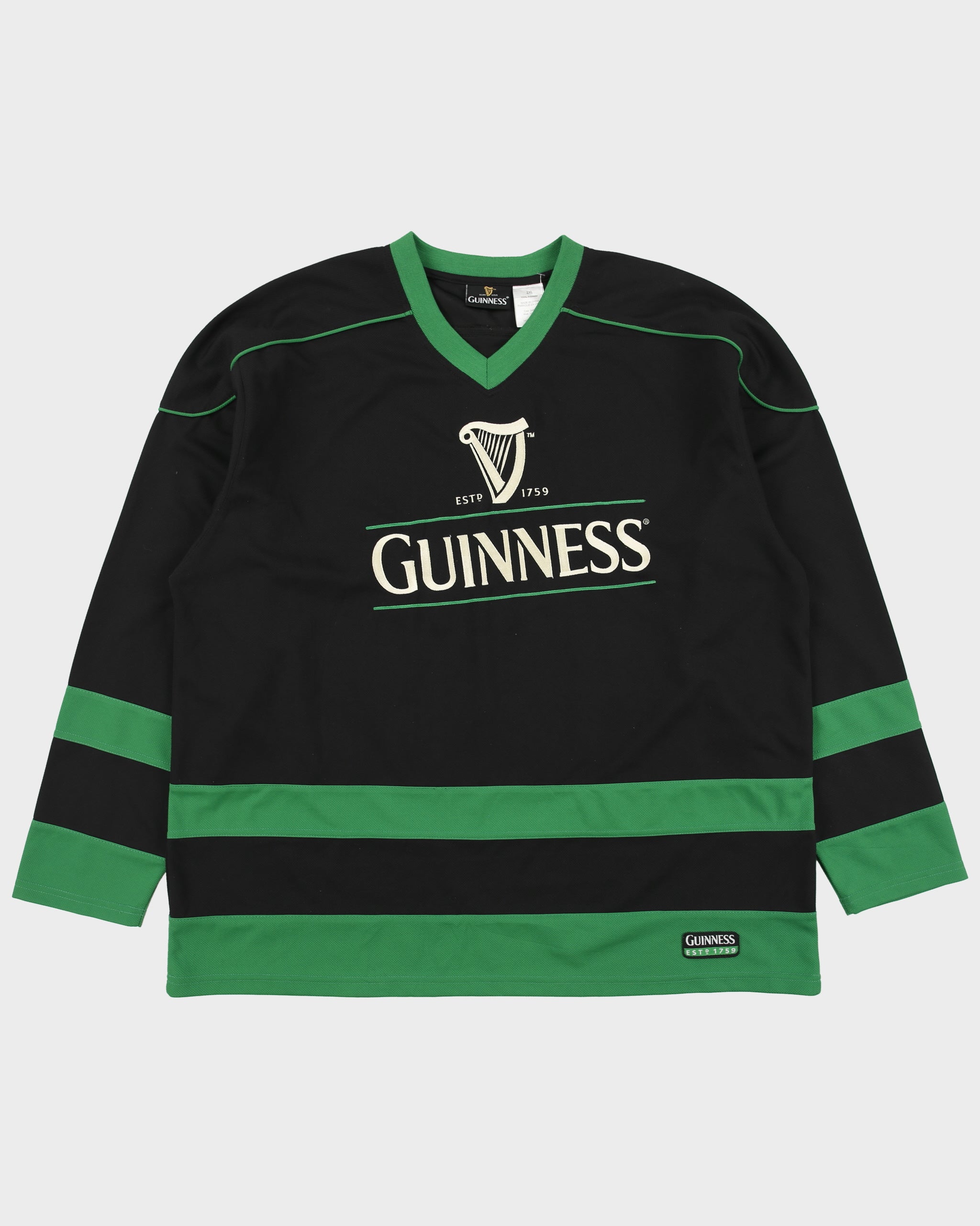 Vintage Y2K 00s Guinness Embroidered Ice Hockey Jersey - XXL