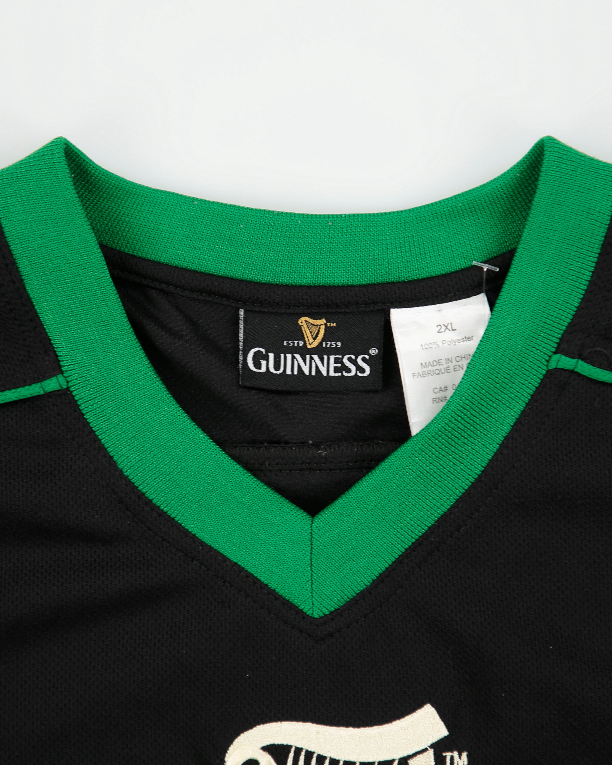 Vintage Y2K 00s Guinness Embroidered Ice Hockey Jersey - XXL